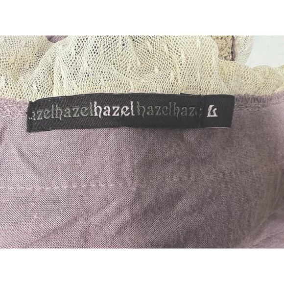 Anthropologie Hazel Boho Top Purple Floral Lace Button Up - Picture 3 of 6